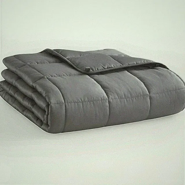 Amazon Basics 15lb Queen Size Weighted Blanket 60"x80" Gray Breathable..