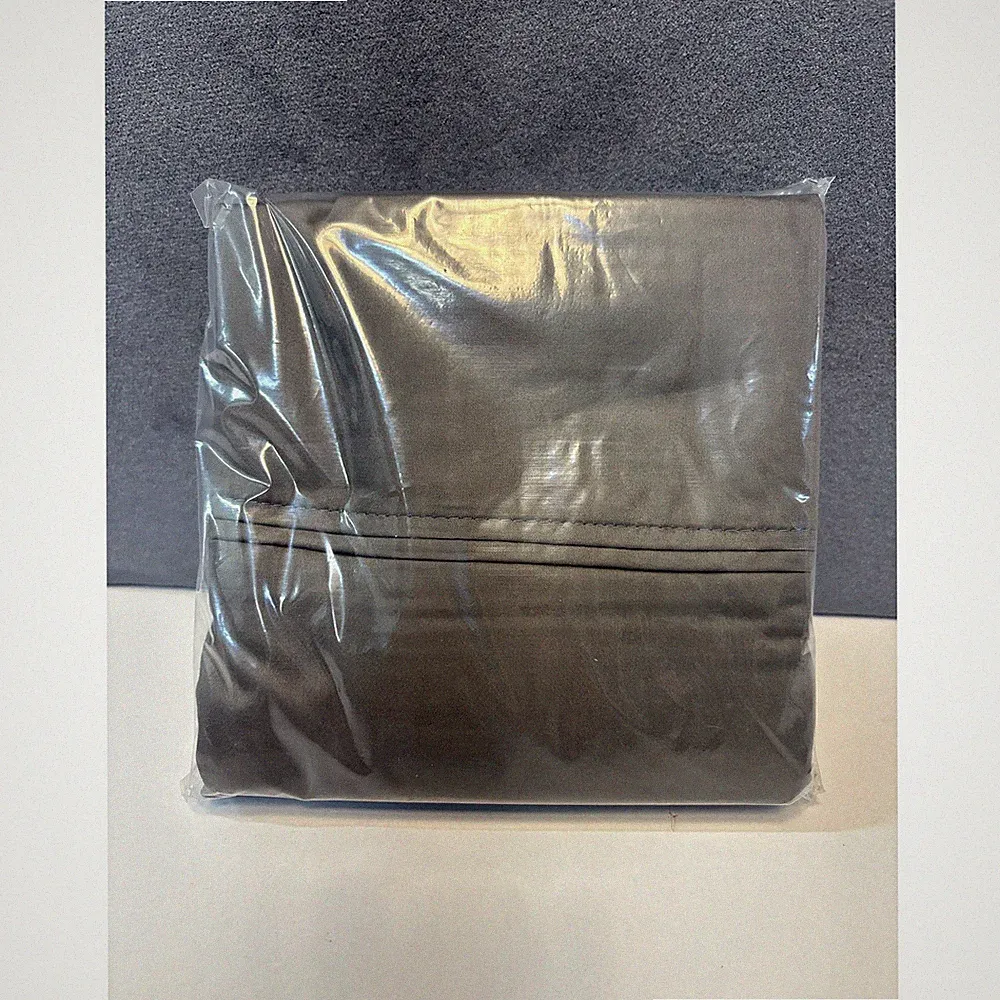 Amazon Basics 400 Thread Count Cotton Pillowcases, King, Set 2, DarkGray *NewBox