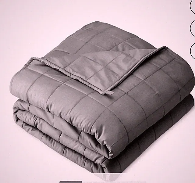 Amazon Basics All-Season Cotton Weighted Blanket - 12-Pound, 60" x 80"...