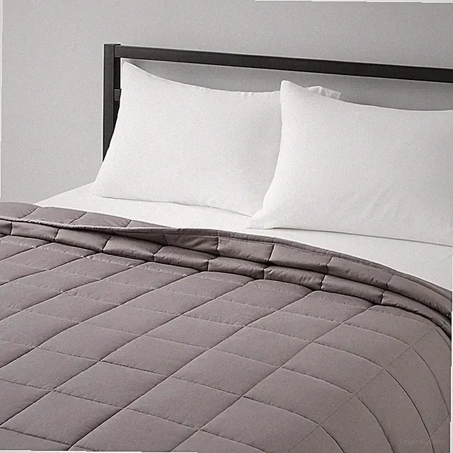Amazon Basics All-Season Cotton Weighted Blanket 15-Pound 48" x 72" Twin Dk Gray