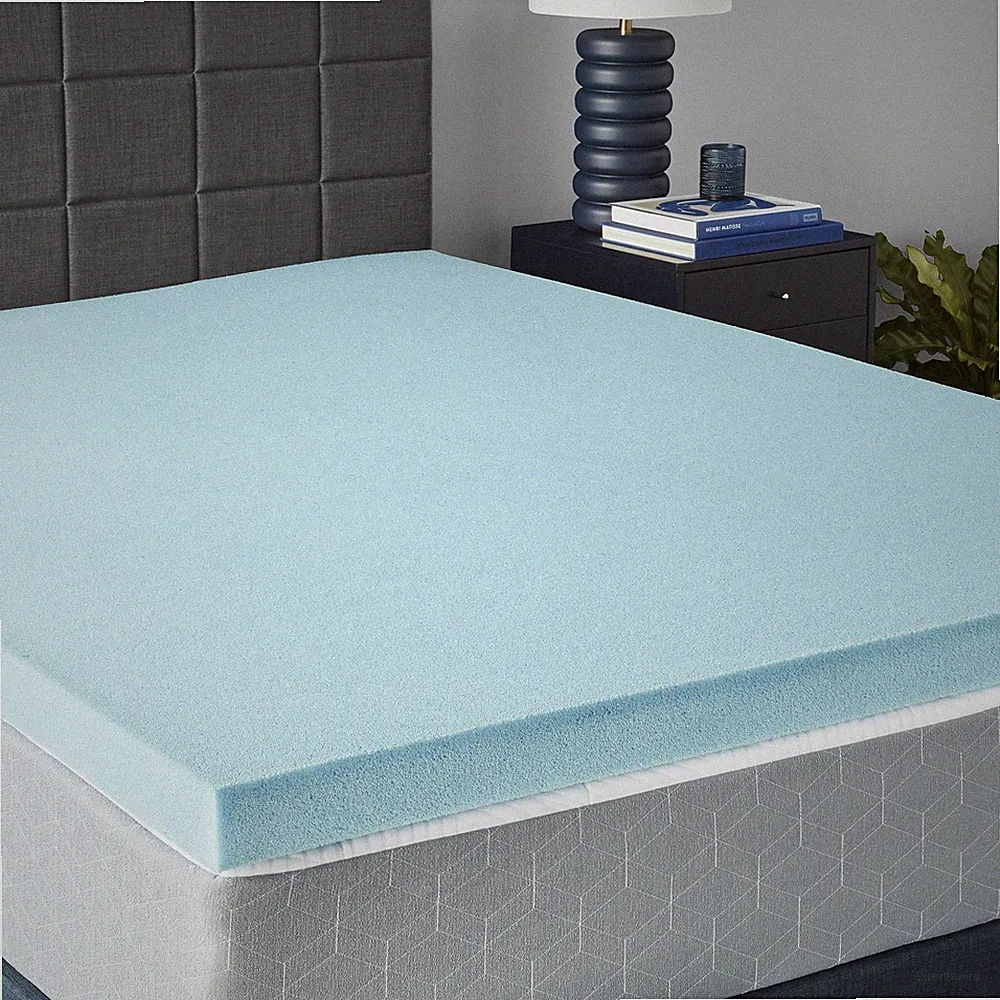 Amazon Basics Cooling Gel Latex Queen Mattress Topper, 3-Inch, CertiPUR-US