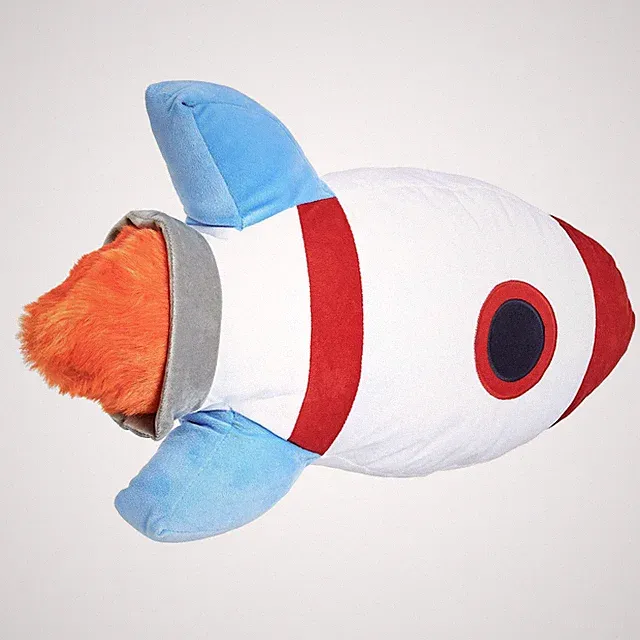 Amazon Basics Kids Space Rockets Decorative Pillow, Ultra-Soft Bedroom Décor, Sp