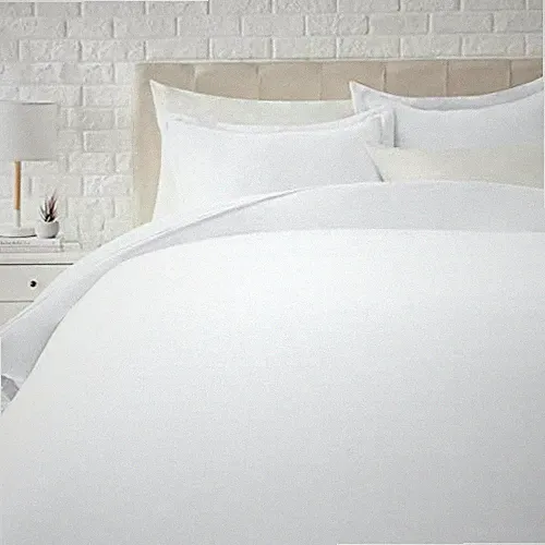 AMAZON BASICS LIGHTWEIGHT MICROFIBER 3 PIECE DUVET COVER SET FULL/QUEEN - WHITE