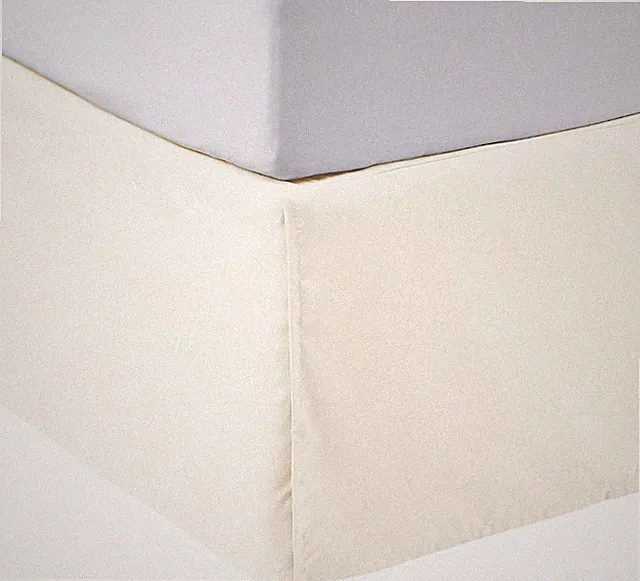 Amazon Basics Lightweight Pleated Bed Skirt For Queen Mattress, Off White