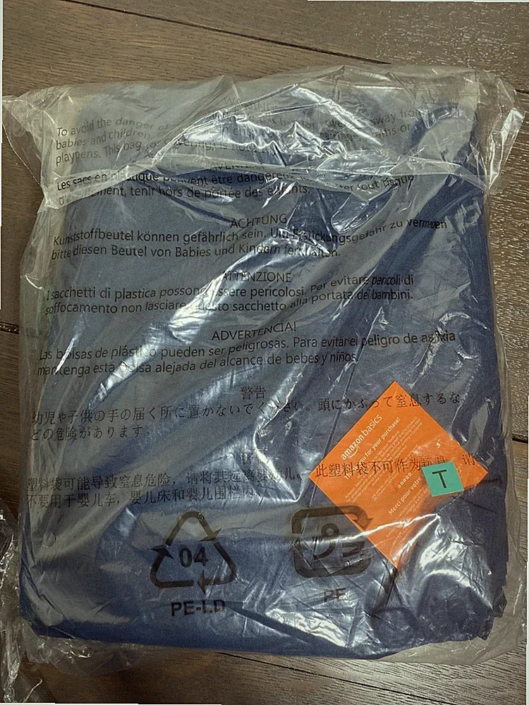 Amazon Basics Navy Blue 3 Piece Sheet Set Size Twin NEW