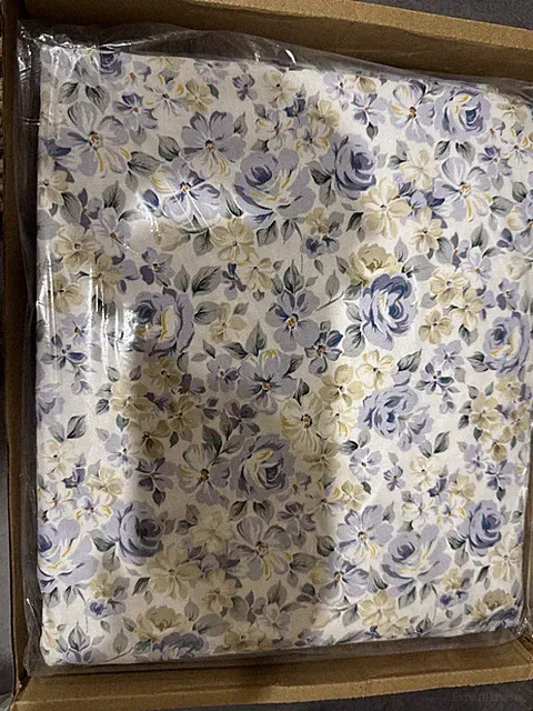 Amazon Basics Queen Sheet Set – Blue Floral, Microfiber, 4-Piece