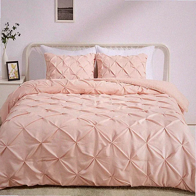 Amazon Basics Queen Size Comforter Sets, All-Season Full/Queen, Blush