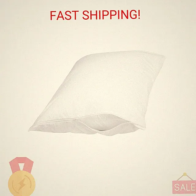 Amazon Basics Standard Breathable 100% Cotton Hypoallergenic Pillow Protector wi