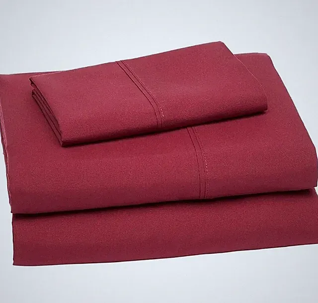Amazon Basics Twin Microfiber Sheet Set -Burgandy- New