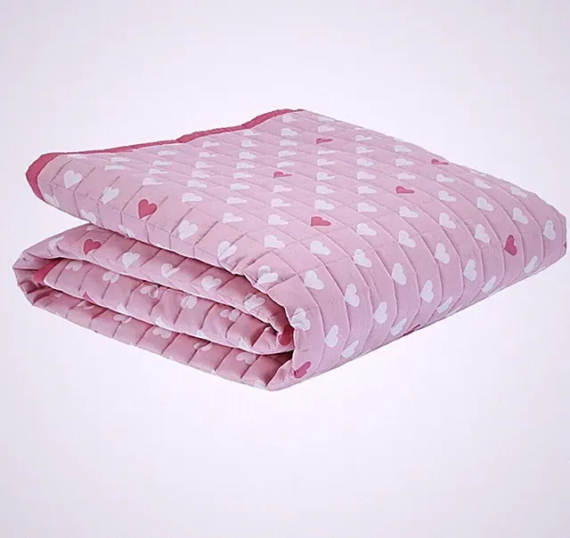 BRAND NEW KIDS HEARTS 100% COTTON REVERS. QUILT SHAM STANDARD 26"x20" MAGENTA