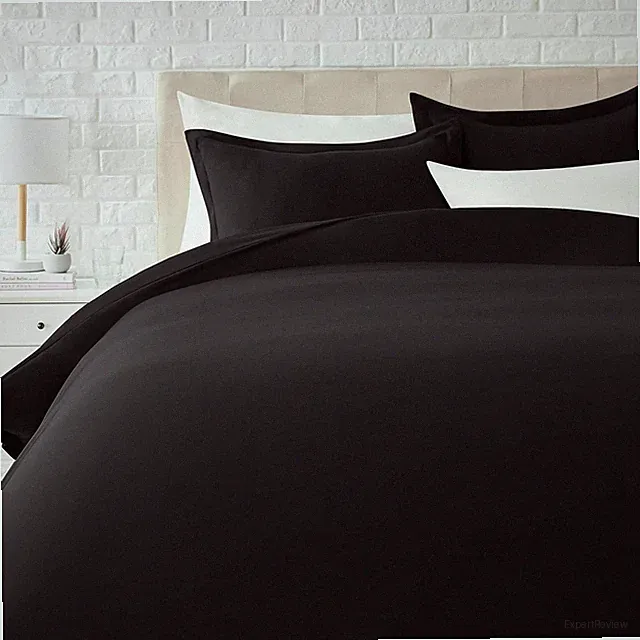 Lightweight Microfiber 3-Piece Duvet Cover Set with Zipper Closure, Full/Queen