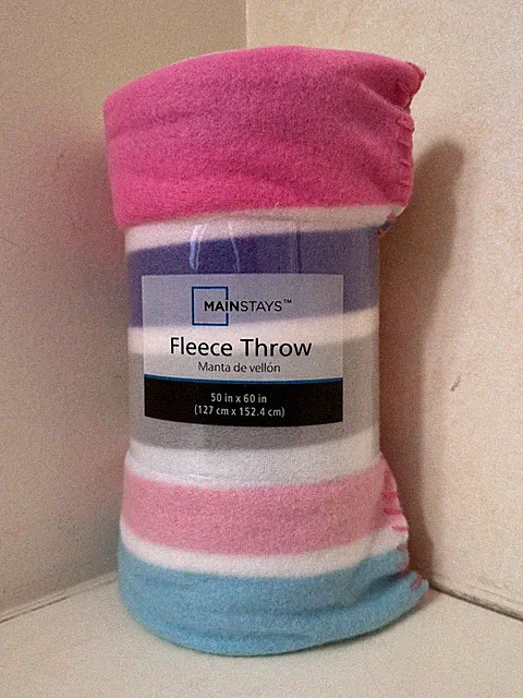 Mainstays Horizontal Stripes Fleece Throw 50in x 60in