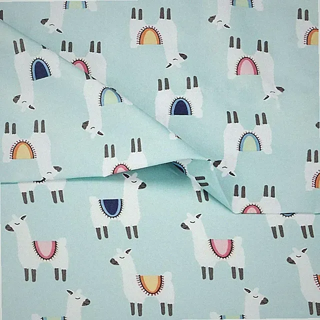 NEW AMAZON BASICS KIDS TEAL BLUE LLAMA PARTY SOFT EASY WASH 3 PC TWIN SHEET SET