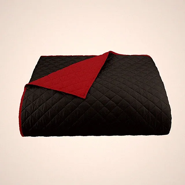 Reversible Microfiber Twin Coverlet Cozy Lightweight Bedding Ebony/Red